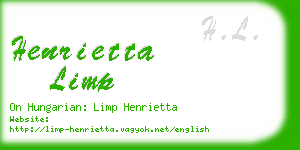 henrietta limp business card